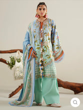 Eres Bonita by BinIlyas Embroidered Viscose Shirt with Digital Print Chiffon Dupatta & Trousers | 3-Piece Unstitched Suit 1105-B